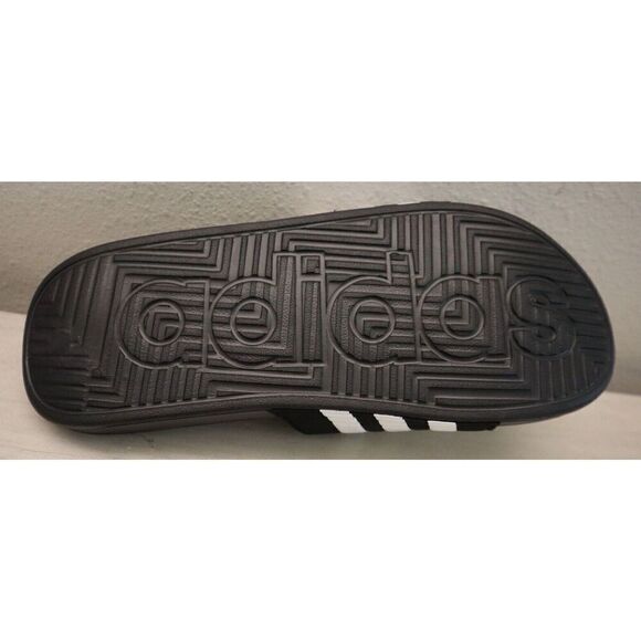 Adidas F35580 Unisex Men's Sz 10 Women's Sz 11 Black / White Adissage Slides - Picture 4 of 8